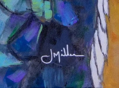 Jeff Miller signature on Drake Wood Duck
